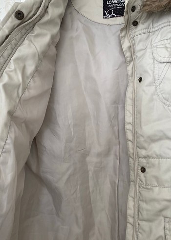 Gri Kürklü Midi Kadın Mont - Görsel 3