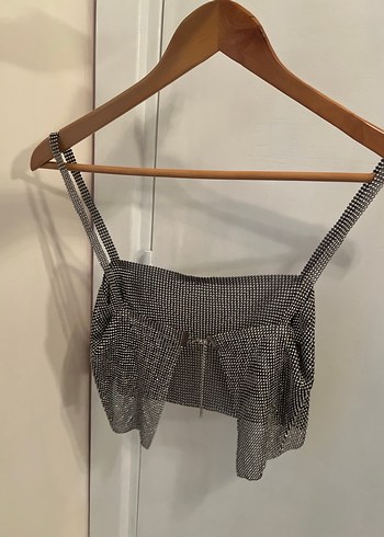 Zara tükenen taşlı üst - Görsel 2