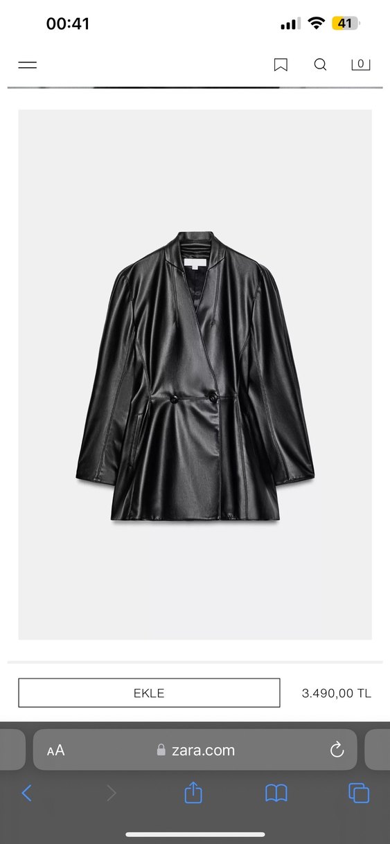 Zara deri blazer - Görsel 3
