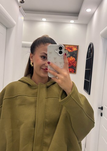 Kadın Kapüşonlu Haki Takım - Görsel 6