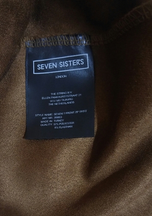 s Beden kahverengi Renk Seven Sisters Mini Etek
