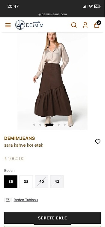 l Beden Demim etek