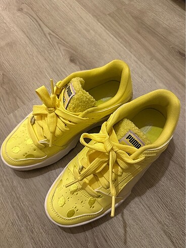 38 Beden sarı Renk Özel Puma süngerbob spor ayakkabıları