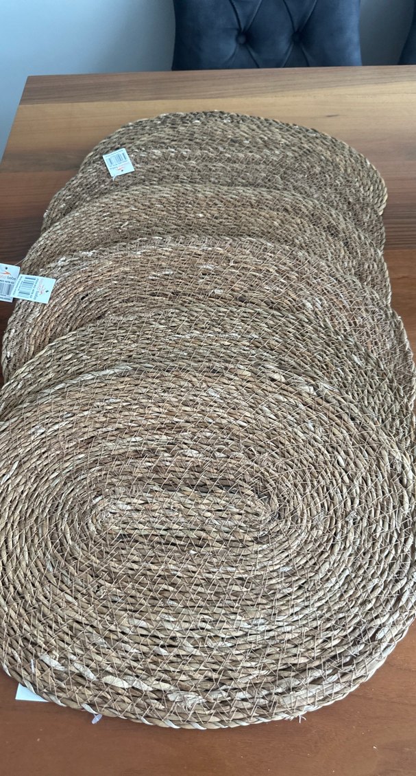 6adet hasır Amerikan servis - Görsel 4