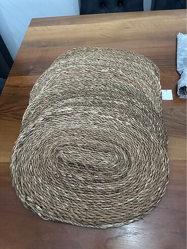 Hasır jüt oval 6adet supla