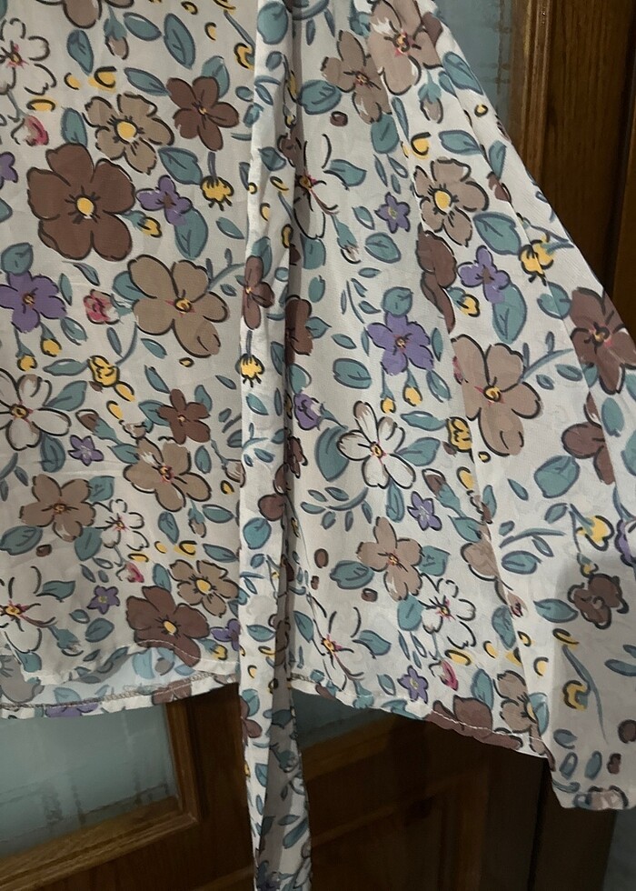 Kısa şifon astarlı elbise - Görsel 5