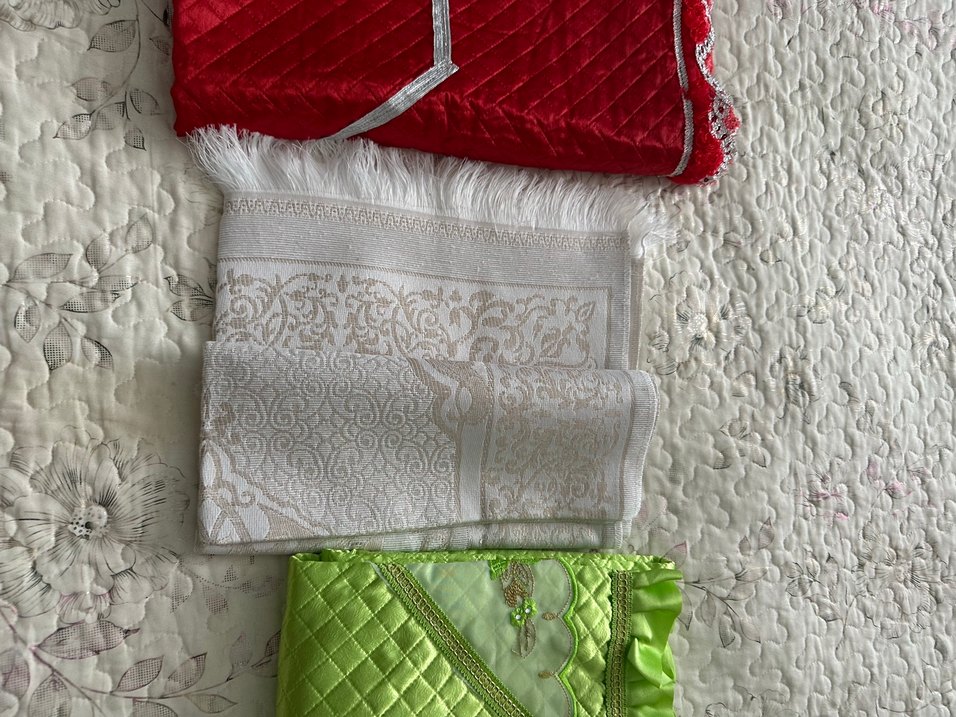 Nakışlı Çok Renkli Seccade - Görsel 5