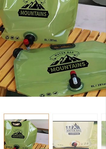 Orman Yeşili Katlanabilir Su Kabı 8L - Görsel 3