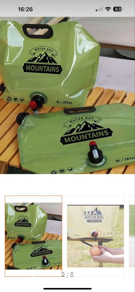 Orman Yeşili Katlanabilir Su Kabı 8L - Görsel 3