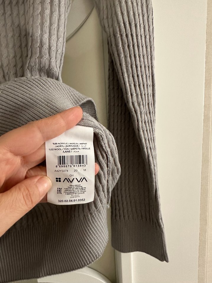 Gri Boğazlı Kazak (Avva Marka) - Görsel 3