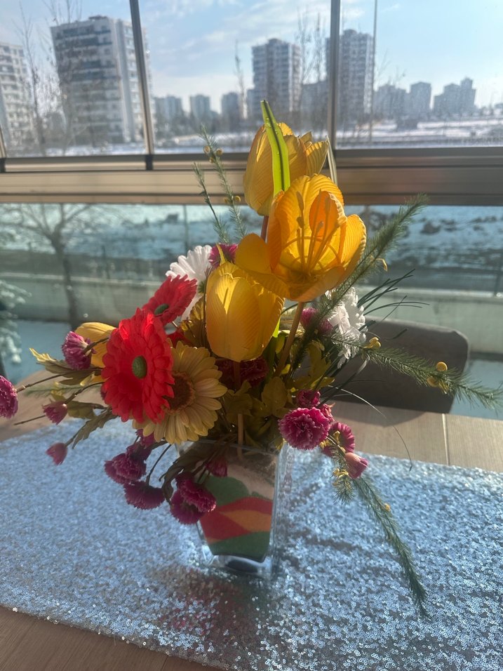 Rengarenk  Yapay Çiçek - Görsel 4