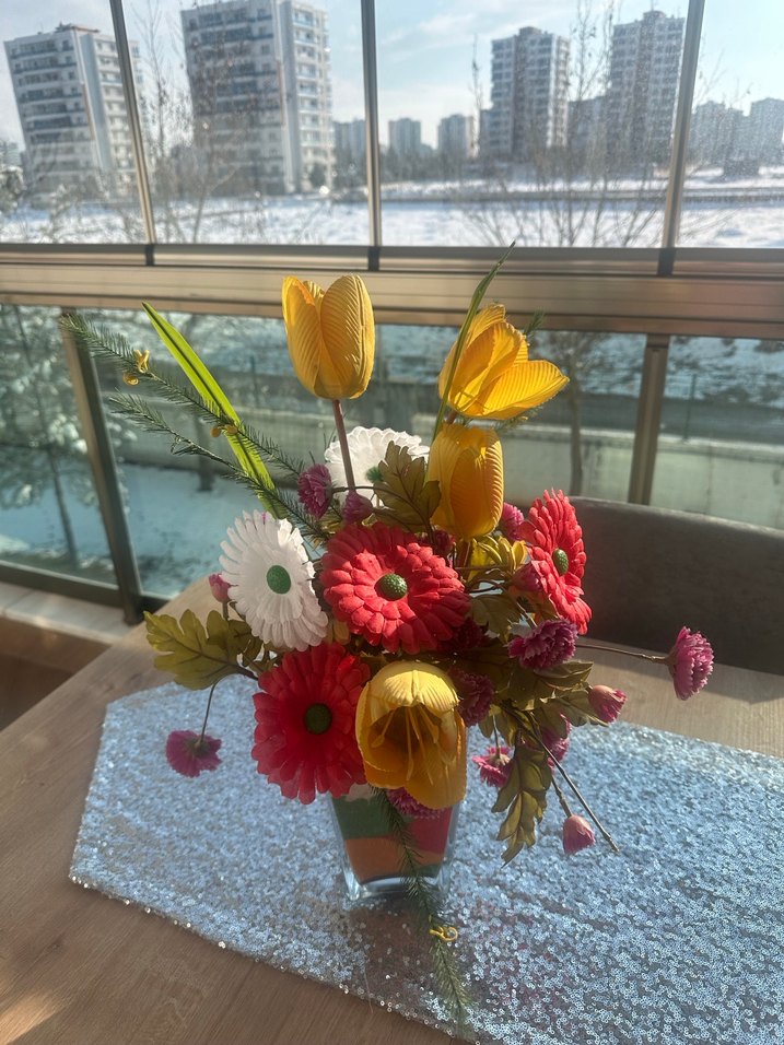 Rengarenk  Yapay Çiçek - Görsel 2