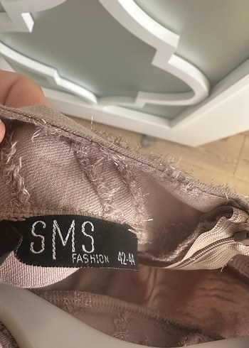 Bohem Tarzı Simli Bej Elbise - Görsel 5