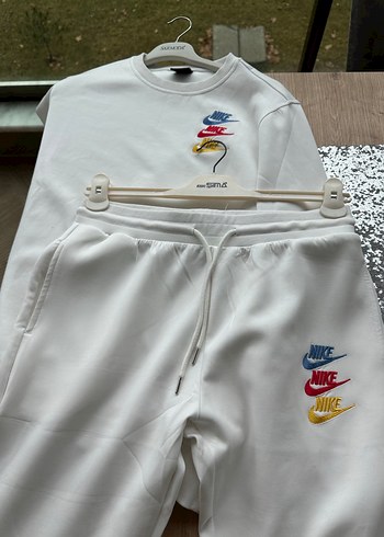 Beyaz Rahat Kesim Kadın Eşofman Takımı - Görsel 8