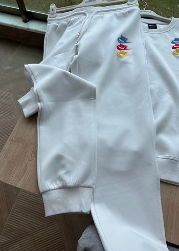 Beyaz Rahat Kesim Kadın Eşofman Takımı - Görsel 11