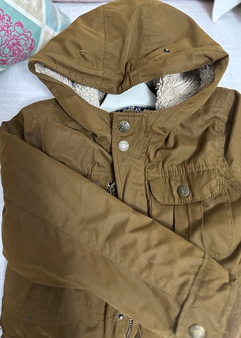 Kürklü Kapüşonlu Erkek Çocuk Kahverengi Kaban - Görsel 5