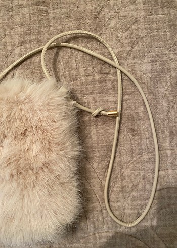 Bej Kürklü Yün Kadın Çanta - Görsel 4