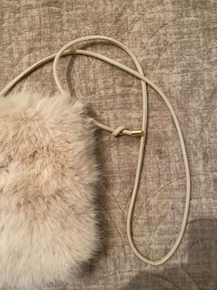 Bej Kürklü Yün Kadın Çanta - Görsel 4