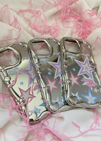 Renkli Yıldızlı Payetli Telefon Kılıfı - Görsel 2