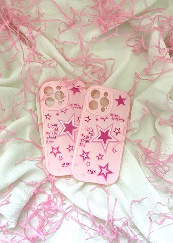 Pembe Yıldızlı Fırfırlı Telefon Kılıfı - Görsel 3