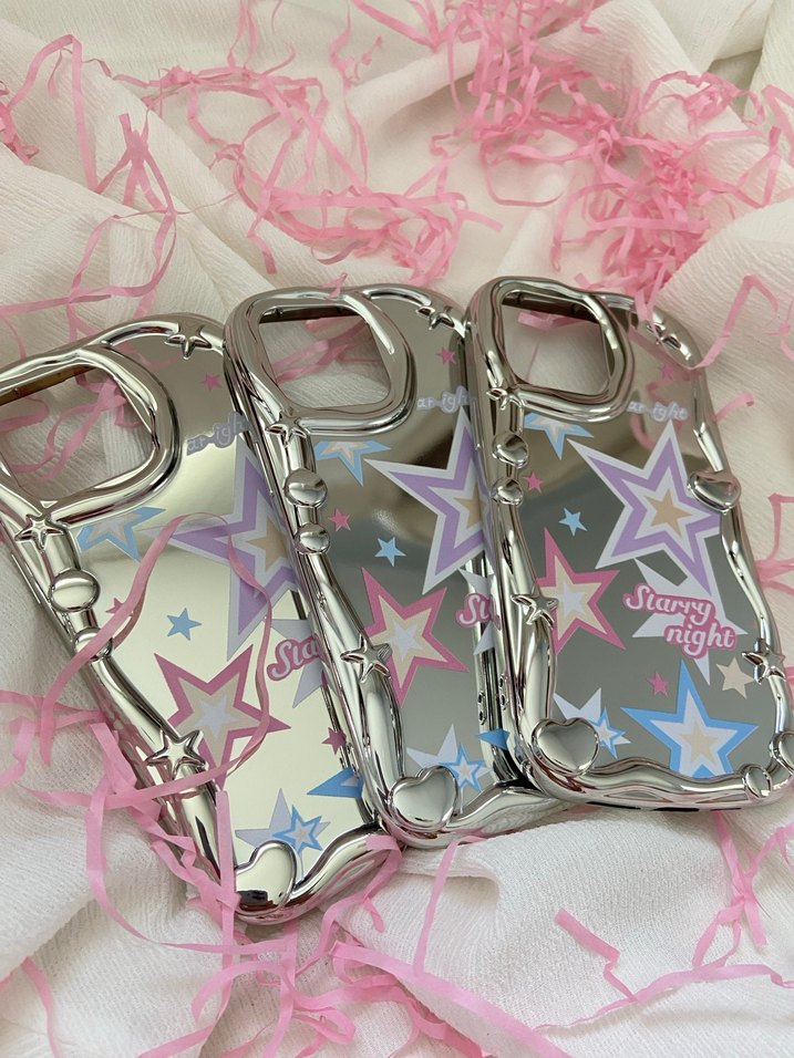 Pastel Renkli Yıldızlı Telefon Kılıfı - Görsel 3