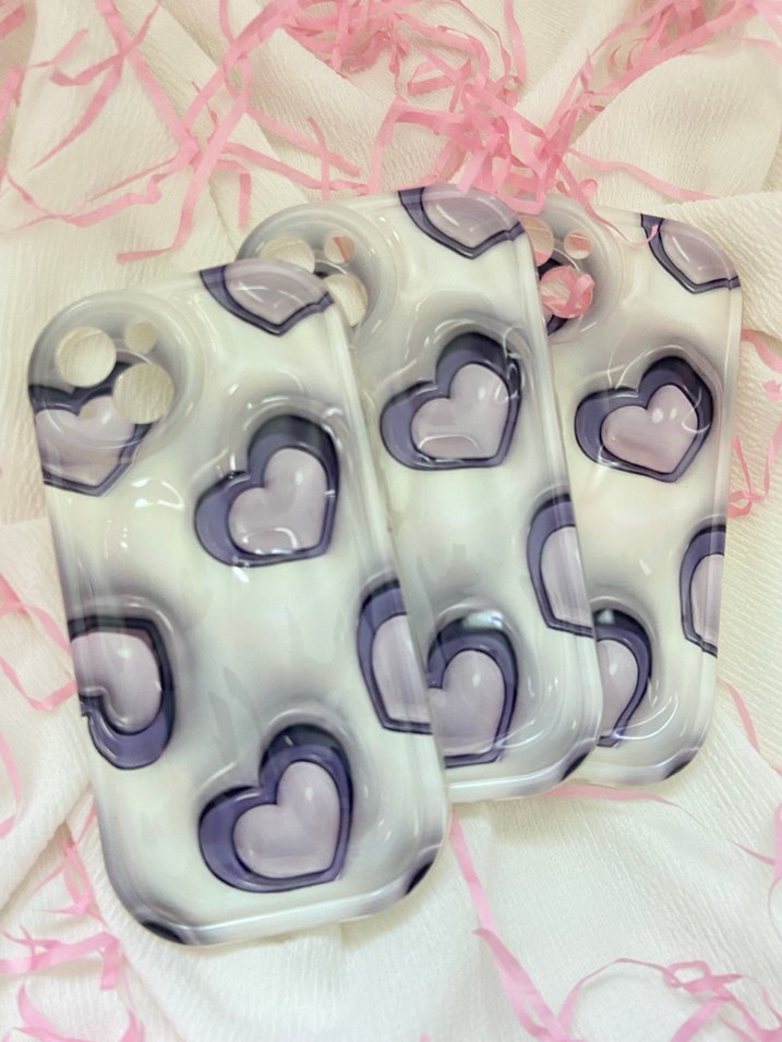 Mor Dantel Detaylı Pastel Telefon Kılıfı - Görsel 3