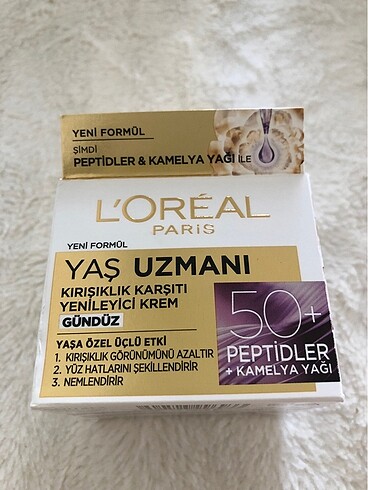 Loreal Paris kırışıklık karşıtı gündüz kremi +50