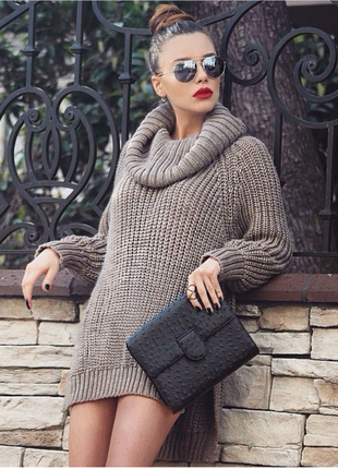s Beden kahverengi Renk Oversized kazak 