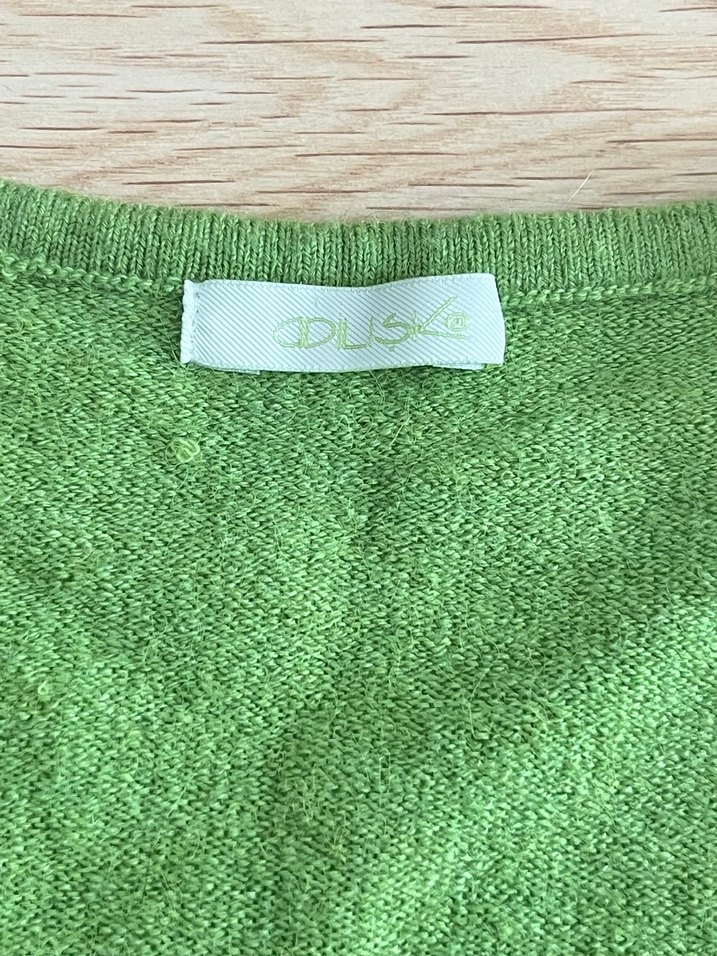 Adil ışık Düğmeli Yeşil Bohem Kadın Hırka - Görsel 2