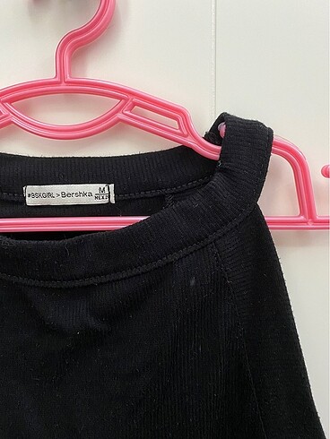 m Beden Bershka siyah crop top