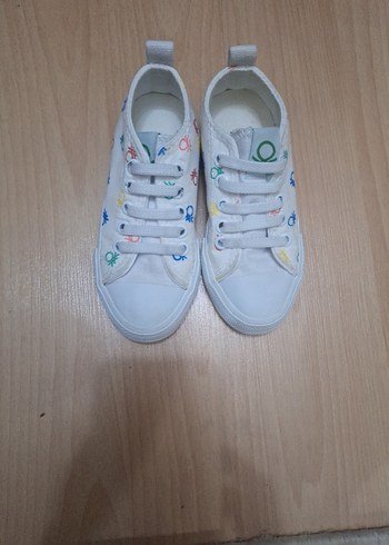 Benetton Kız Çocuk Beyaz Renkli Bağcıklı Sneaker