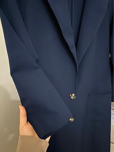 Oversize uzun yazlık ceket takım