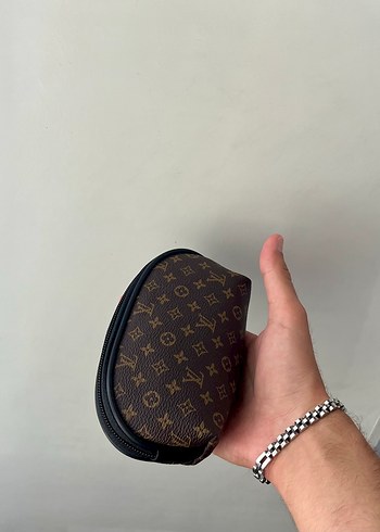 Unısex Fermuarlı Kahverengi Kadın Makyaj Çantası
