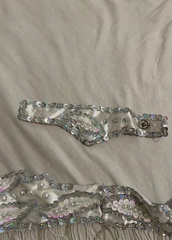 Boncuk İşlemeli Beyaz oryantal kostüm - Görsel 3