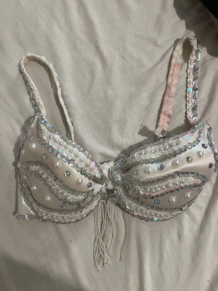 Boncuk İşlemeli Beyaz oryantal kostüm - Görsel 2