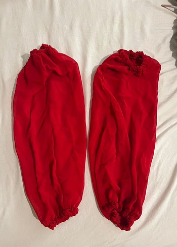 Nakışlı Kırmızı Uzun oryantal eteği - Görsel 5