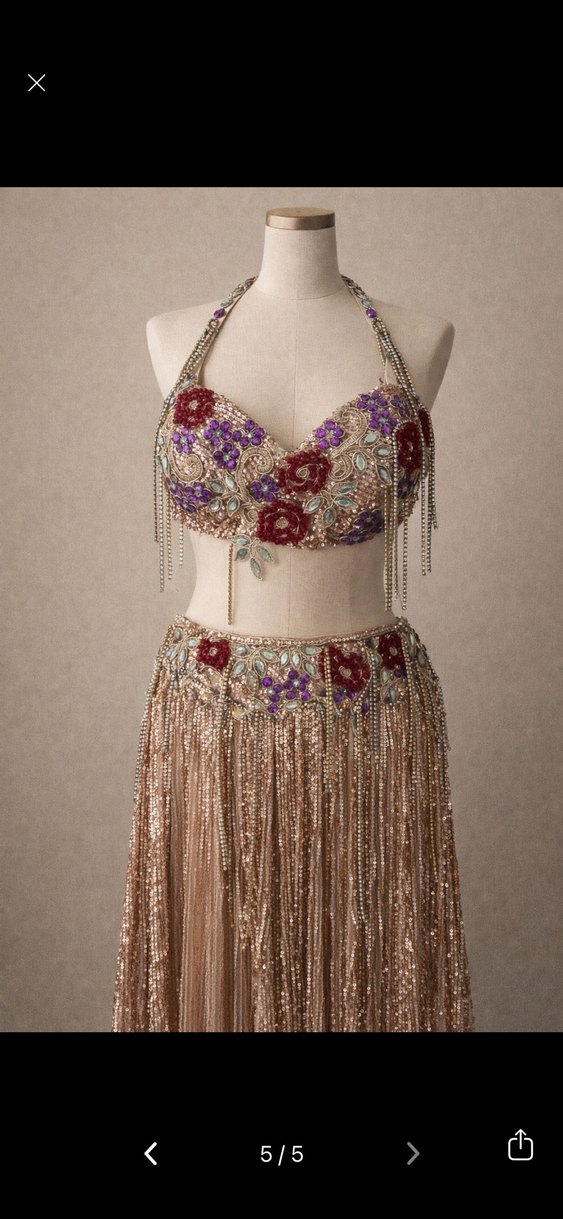 Boncuk İşlemeli Oryantal kostüm - Görsel 5