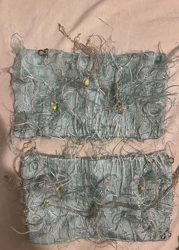 Nakışlı Turkuaz oryantal kostüm - Görsel 5