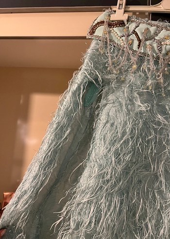 Nakışlı Turkuaz oryantal kostüm - Görsel 3