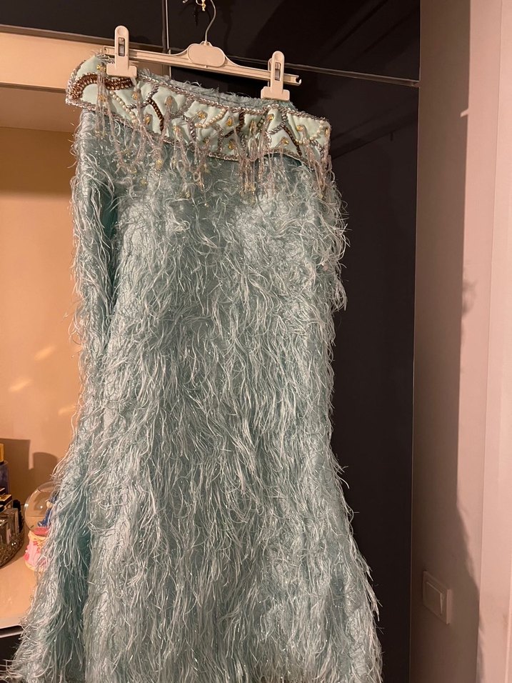 Nakışlı Turkuaz oryantal kostüm - Görsel 2