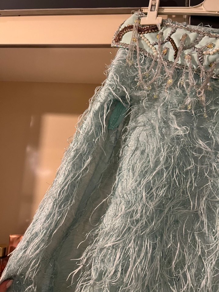 Nakışlı Turkuaz oryantal kostüm - Görsel 3