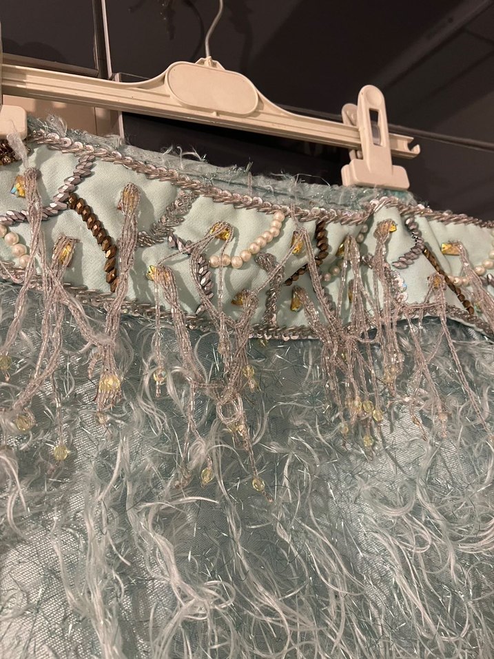 Nakışlı Turkuaz oryantal kostüm - Görsel 4