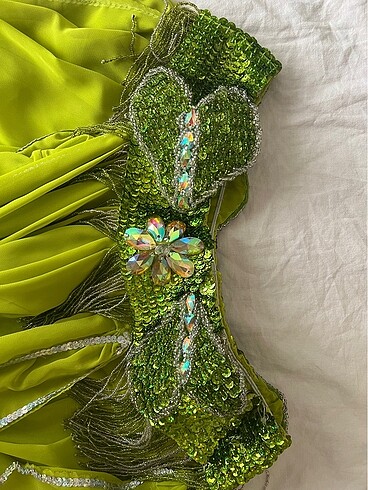 Yeşil oryantal kostüm - Görsel 5