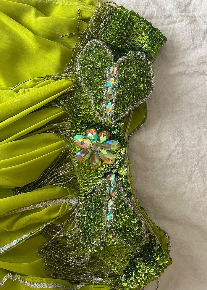 Yeşil oryantal kostüm - Görsel 5