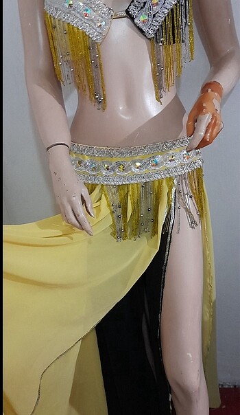 Sarı siyah oryantal kostüm - Görsel 2