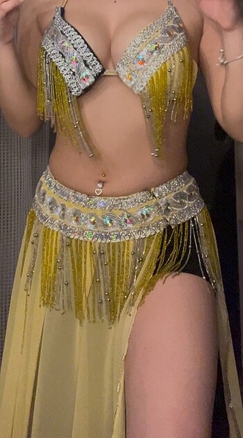 Sarı siyah oryantal kostüm - Görsel 3