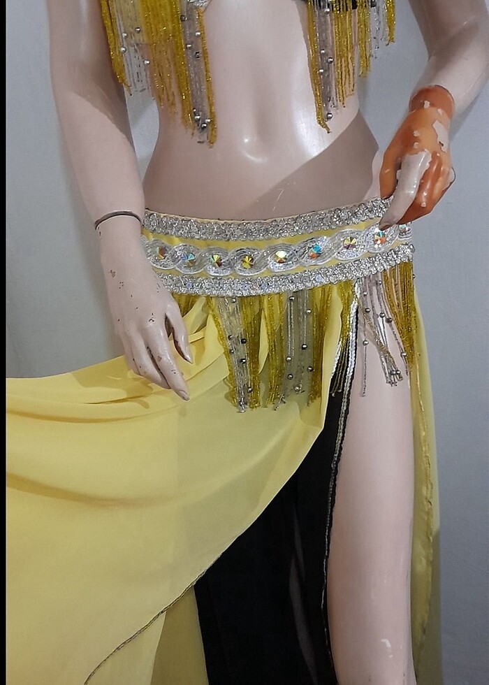 Sarı siyah oryantal kostüm - Görsel 2