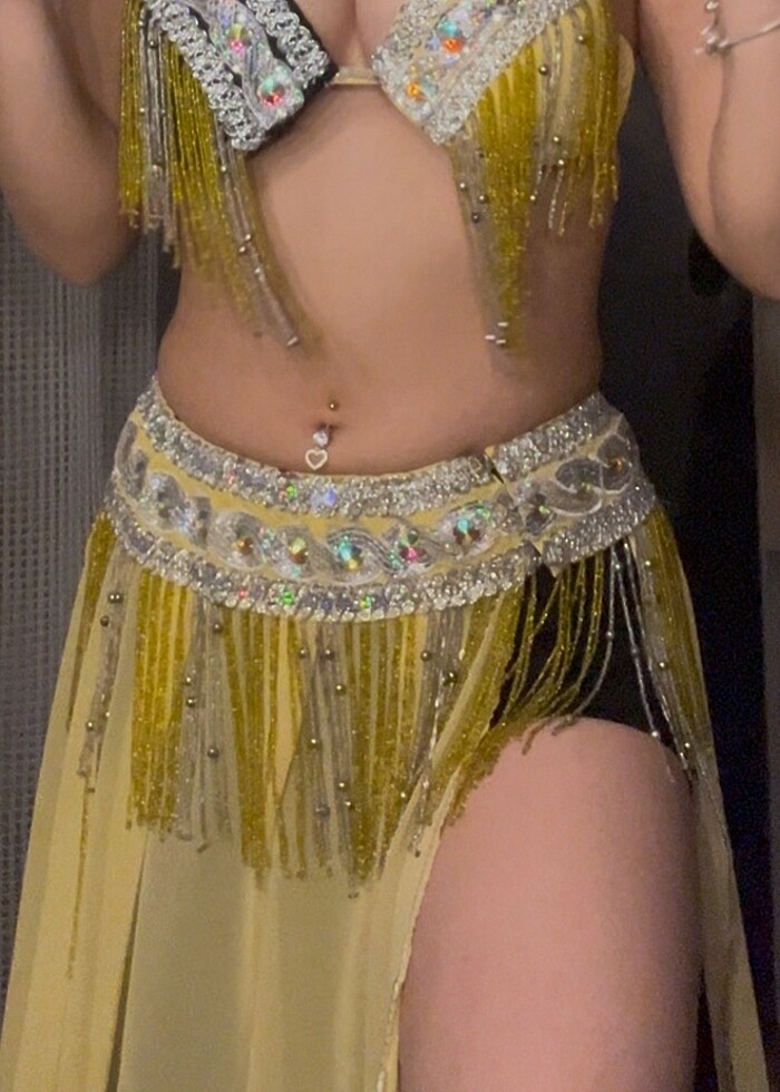 Sarı siyah oryantal kostüm - Görsel 3