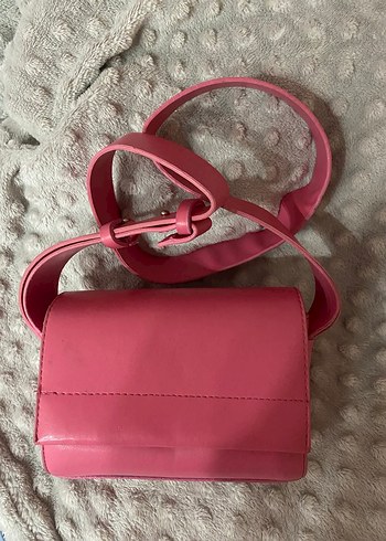 Pembe Deri Kadın Çanta - Görsel 3