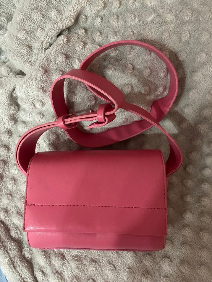 Pembe Deri Kadın Çanta - Görsel 3